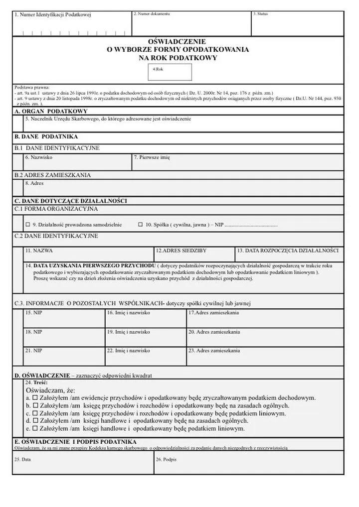 Terminy składania oświadczeń przedsiębiorców